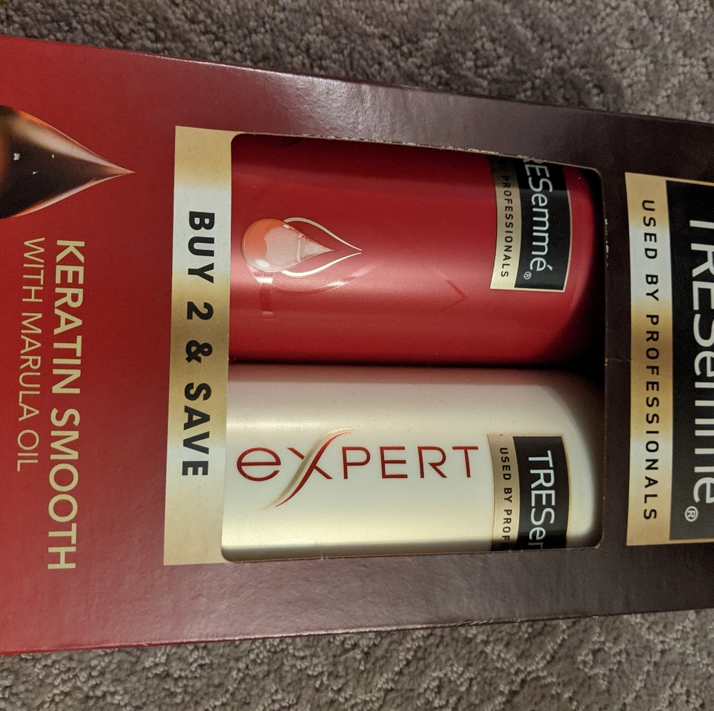 Tresemme shampoo and conditioner.